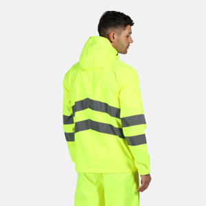 Regatta High Visibility Pro Pack Away Jacket TRW497 Water/Windproof Hooded Coat 